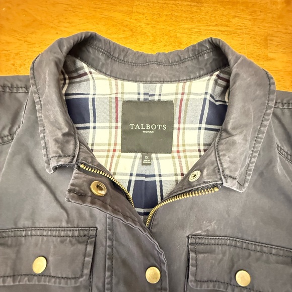 Talbots Navy Canvas Jacket 1X - Picture 3 of 7
